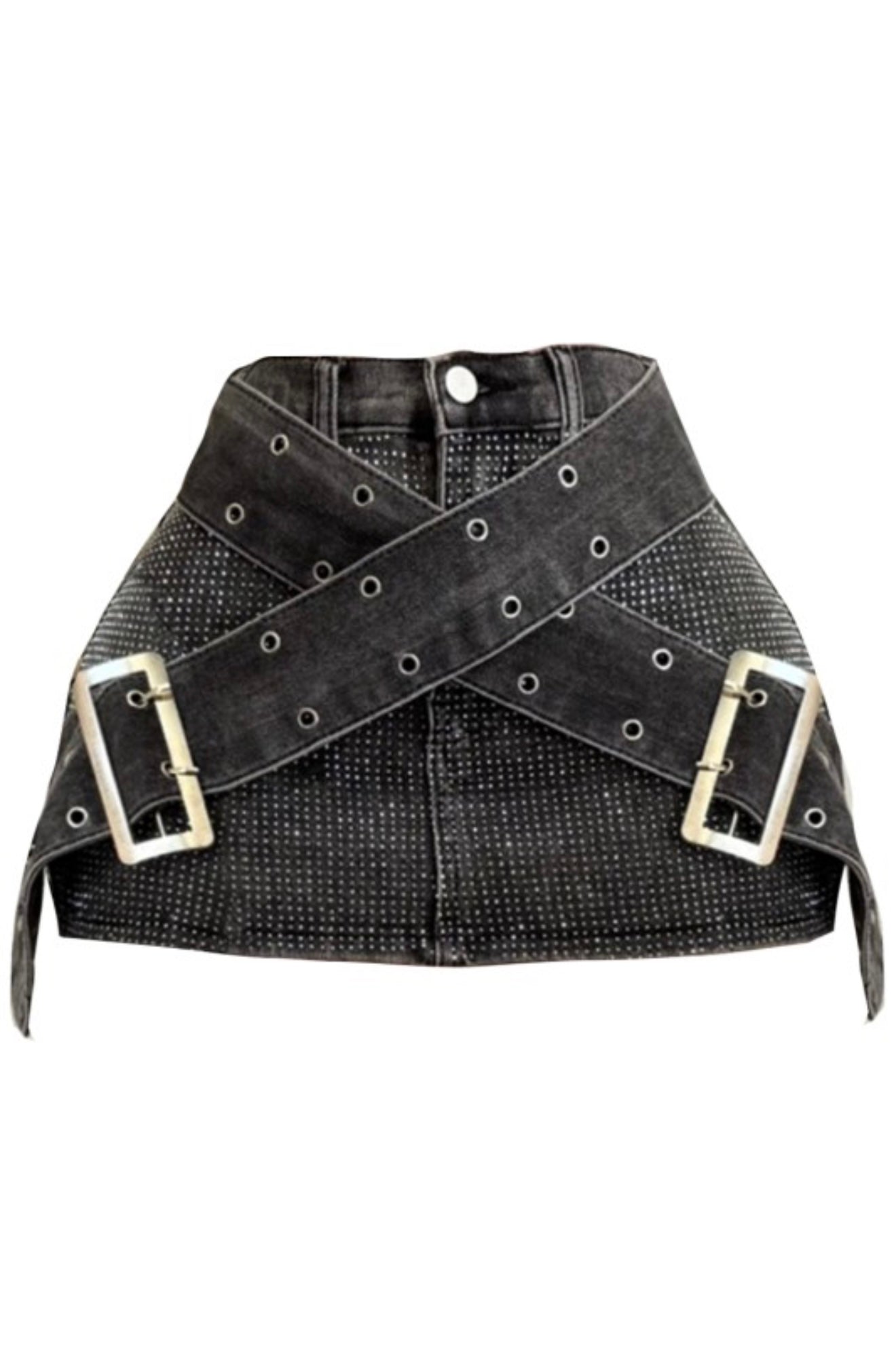 Cross me Denim Skirt