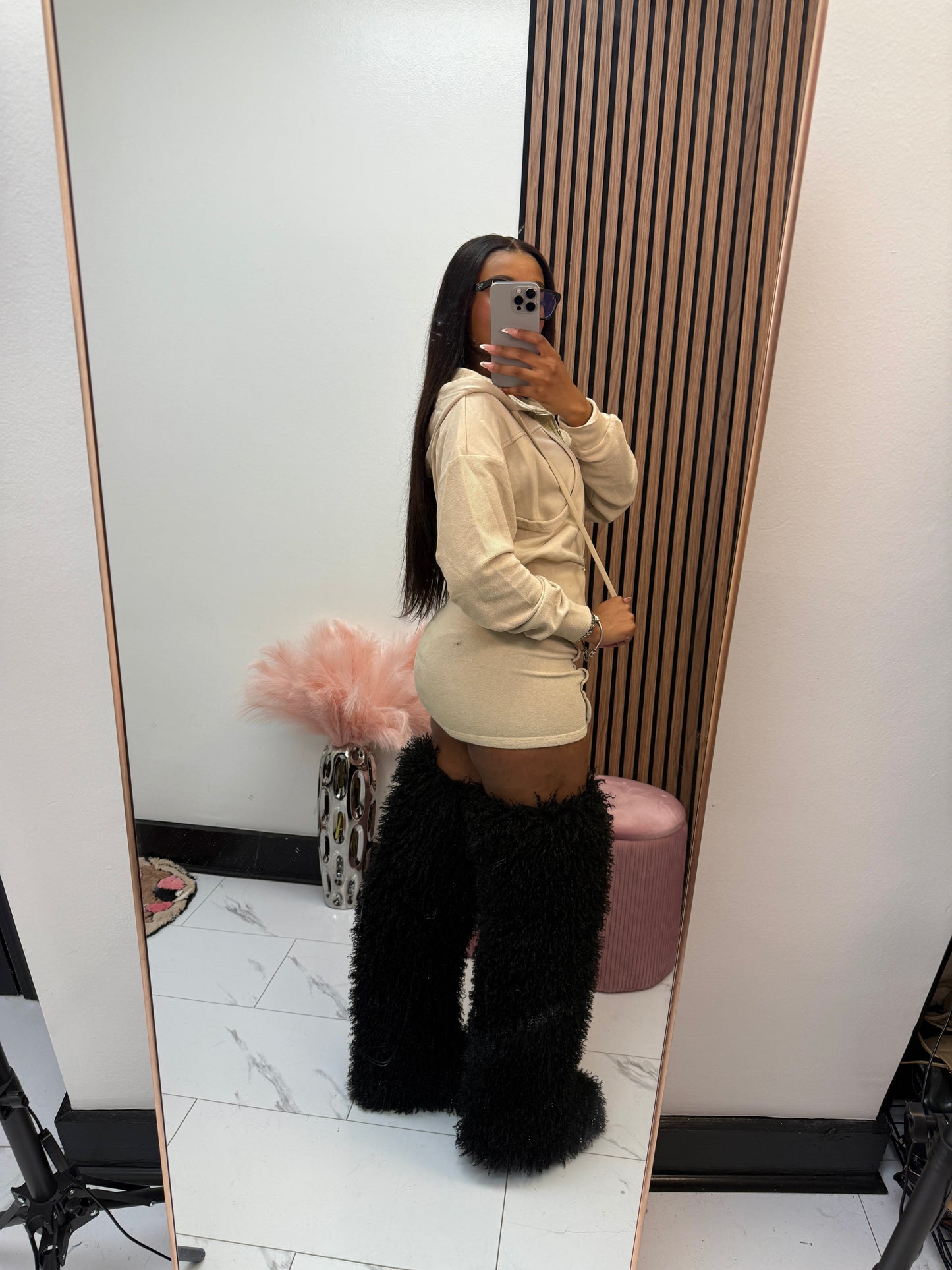 Fall Bae Skirt Set (Tan)