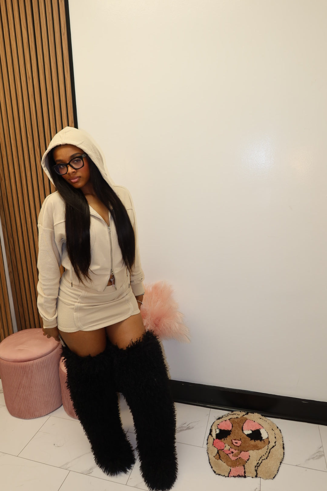 Fall Bae Skirt Set (Tan)