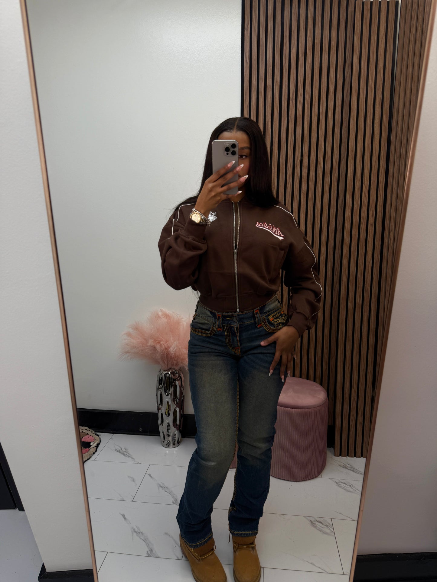 Patch Work Jacket(Brown)