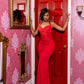 Valentine Rouge Halter Dress