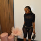 AfterDark Mesh Capri Jumpsuit