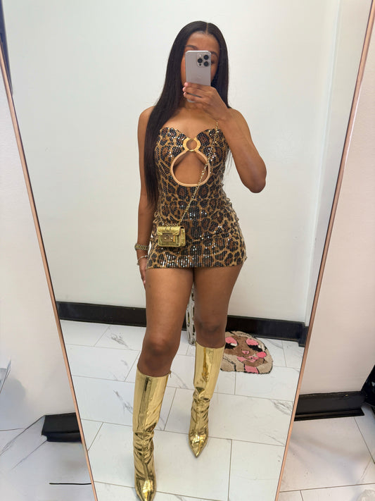 Leopard Hottie Mini Dress