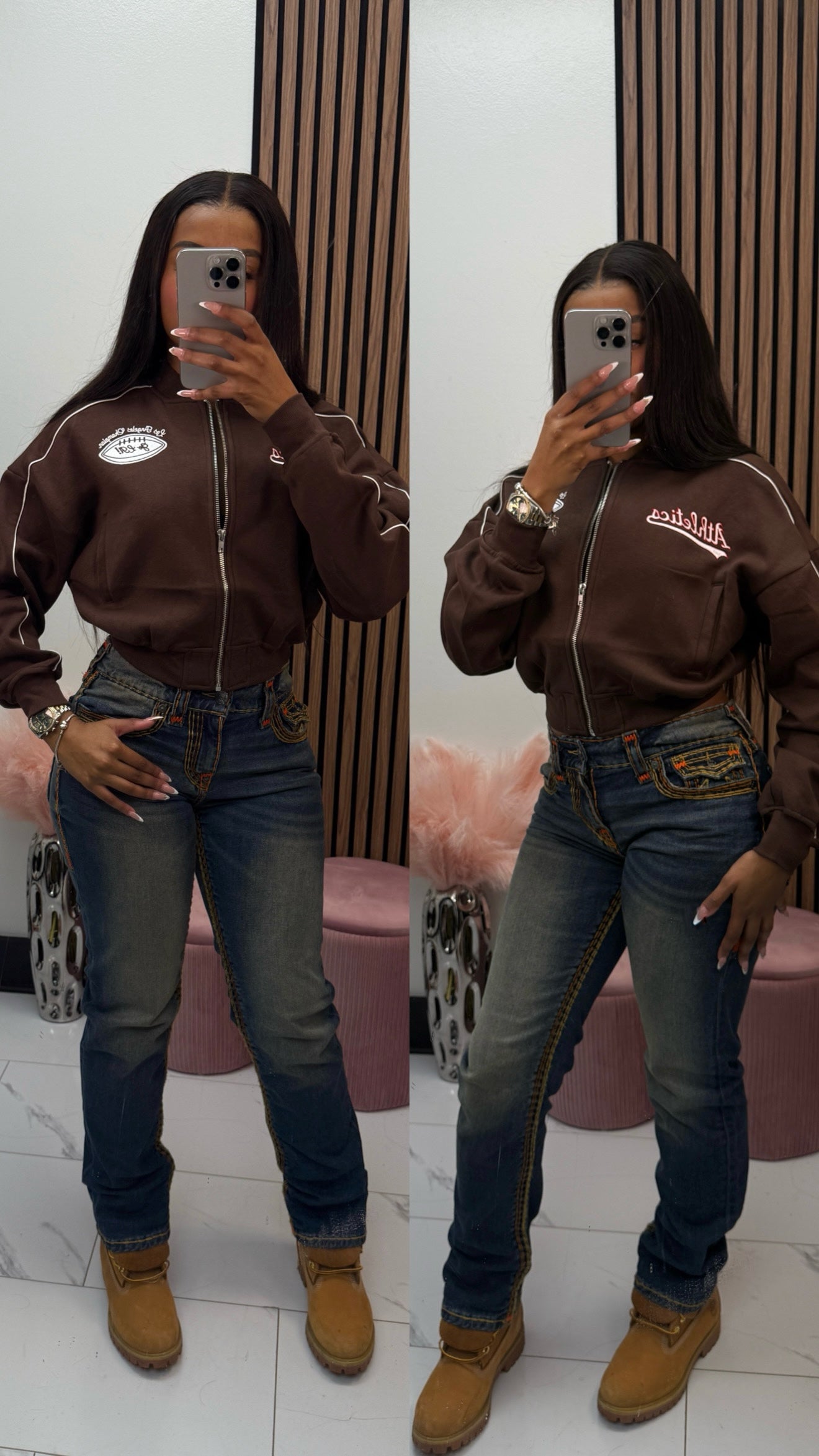 Patch Work Jacket(Brown)