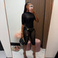 AfterDark Mesh Capri Jumpsuit