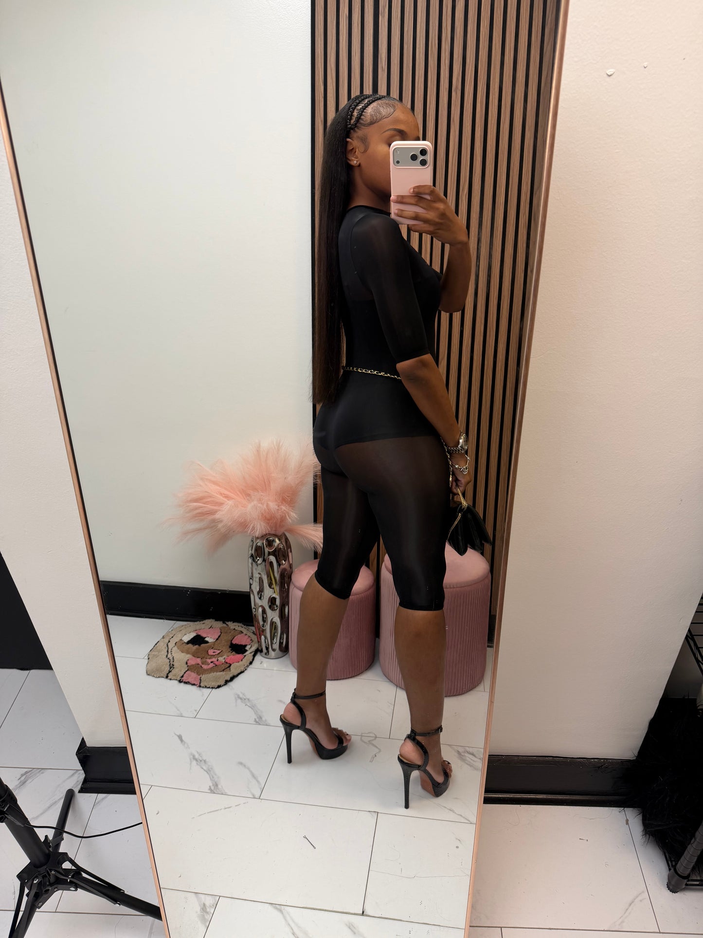 AfterDark Mesh Capri Jumpsuit