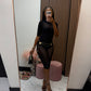 AfterDark Mesh Capri Jumpsuit