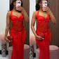 Valentine Rouge Halter Dress